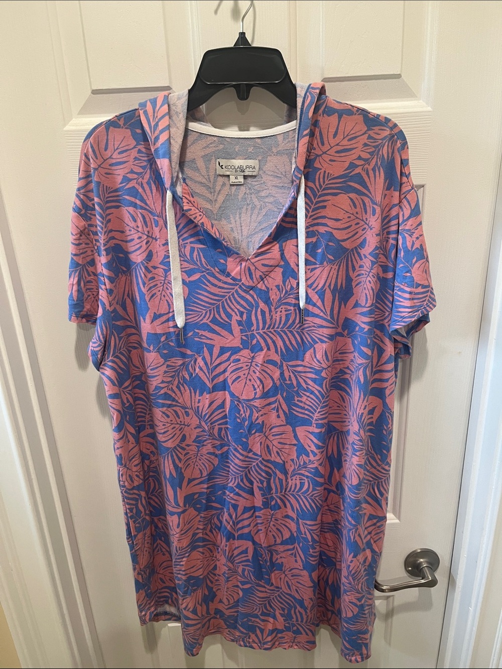 Koolaburra by UGG Pink & Blue Tropical Hoodie Dress - Picture 1 of 1